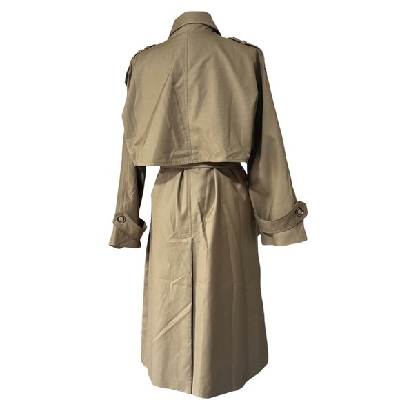 VANESSA LAB • Khaki Beige Trench Coat Driving Jacket - Picture 2 of 10